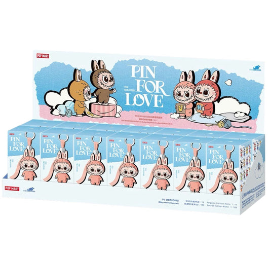 Authentic POP MART Labubu The Monsters Pin for Love Plush N-Z (Blind Box)